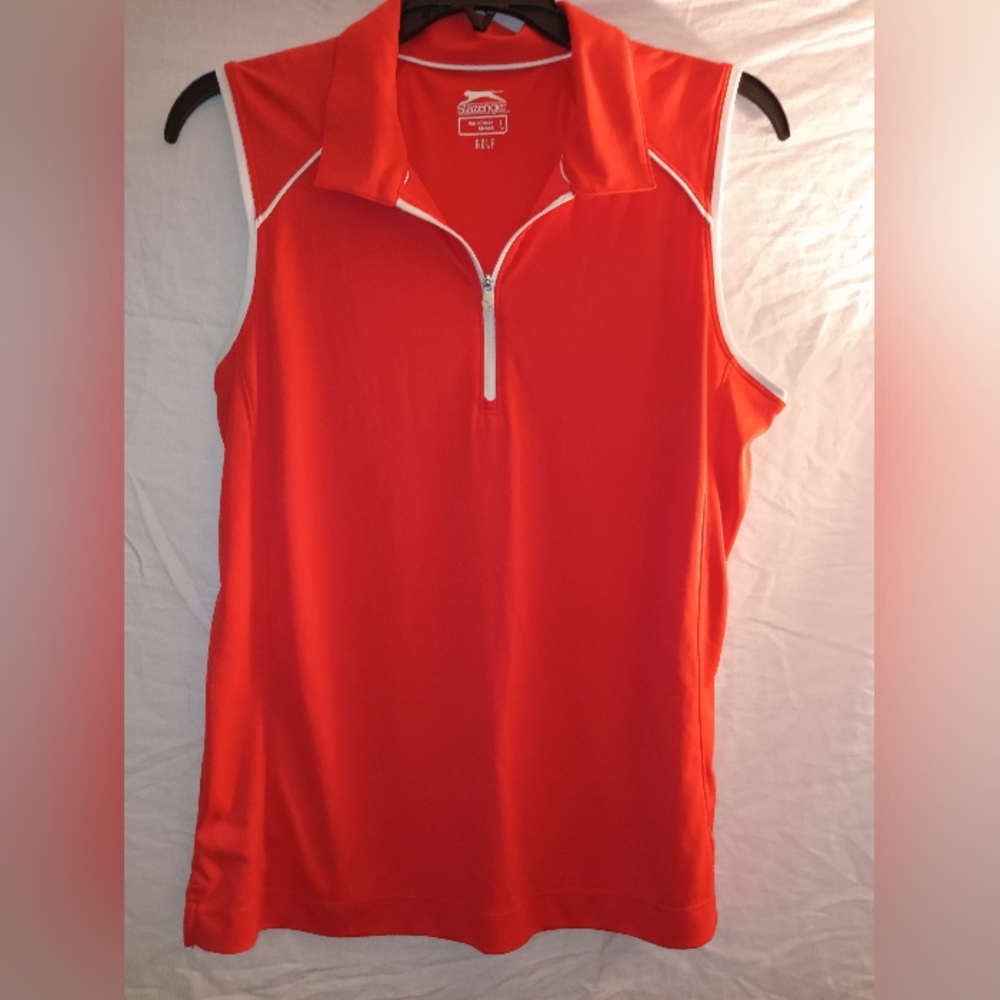 Slazenger Golf Sleeveless Polo Shirt 1/4 Zip neck tank